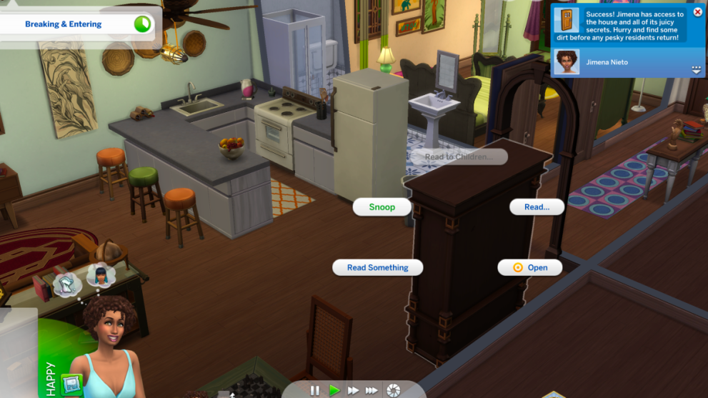 snooping in the nighbor's house The Sims 4 For Rent