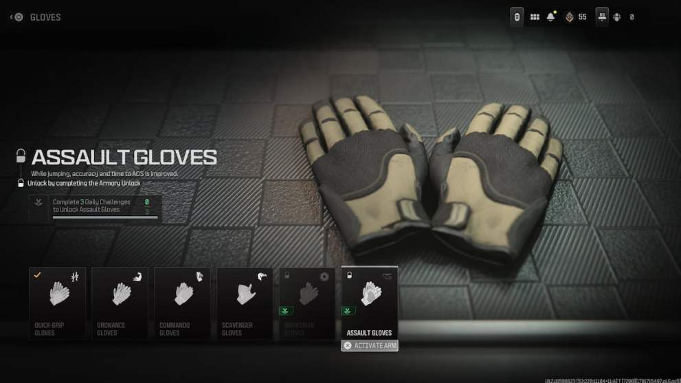 Assault gloves in CoD MW3