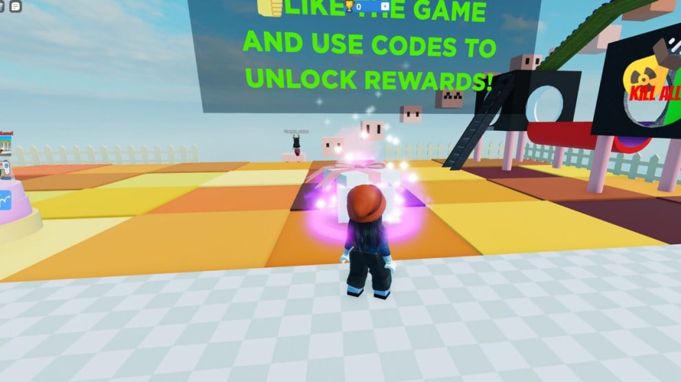 How to redeem codes in Roblox Color Block But Lava