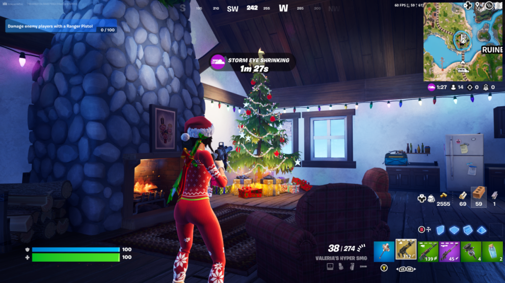 Inside Crackshot Cabin Fortnite Winterfest 2023