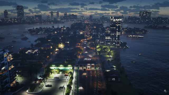 Vice City at night in GTA 6.