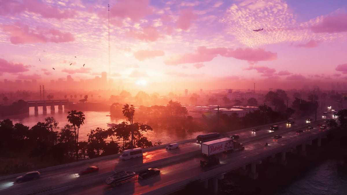 The sun setting on Vice City in GTA 6.