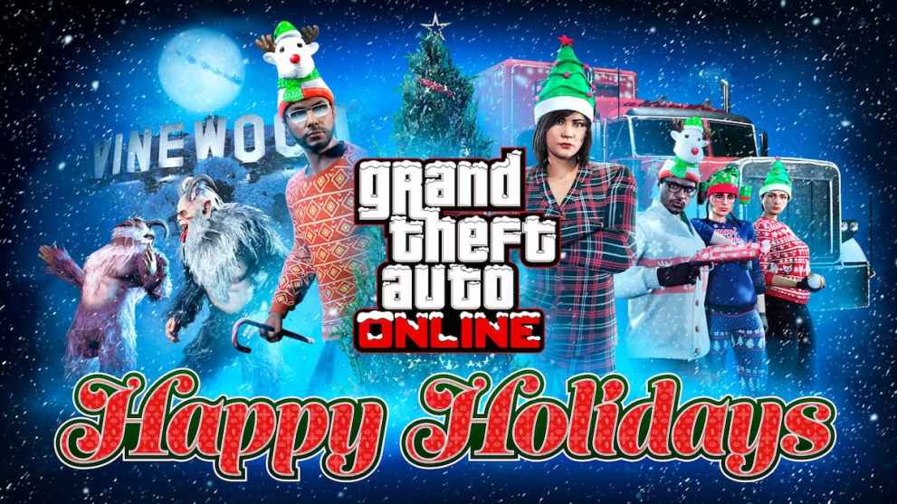 Christmas card from GTA Online.