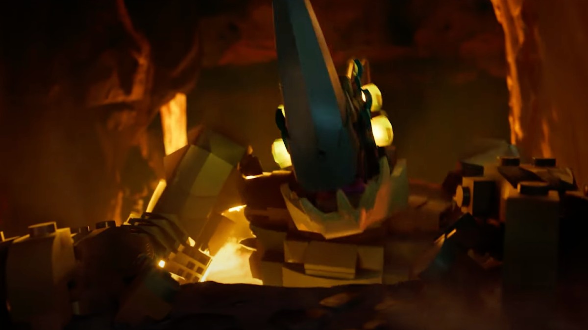 The Brute boss in LEGO Fortnite.