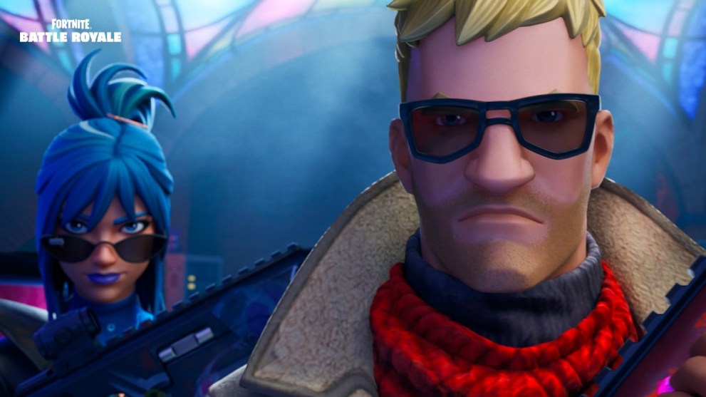 Jonesy looking hard-faced in Fortnite.