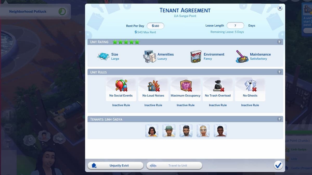Increasing Maintenance Level in Sims 4 For Rent