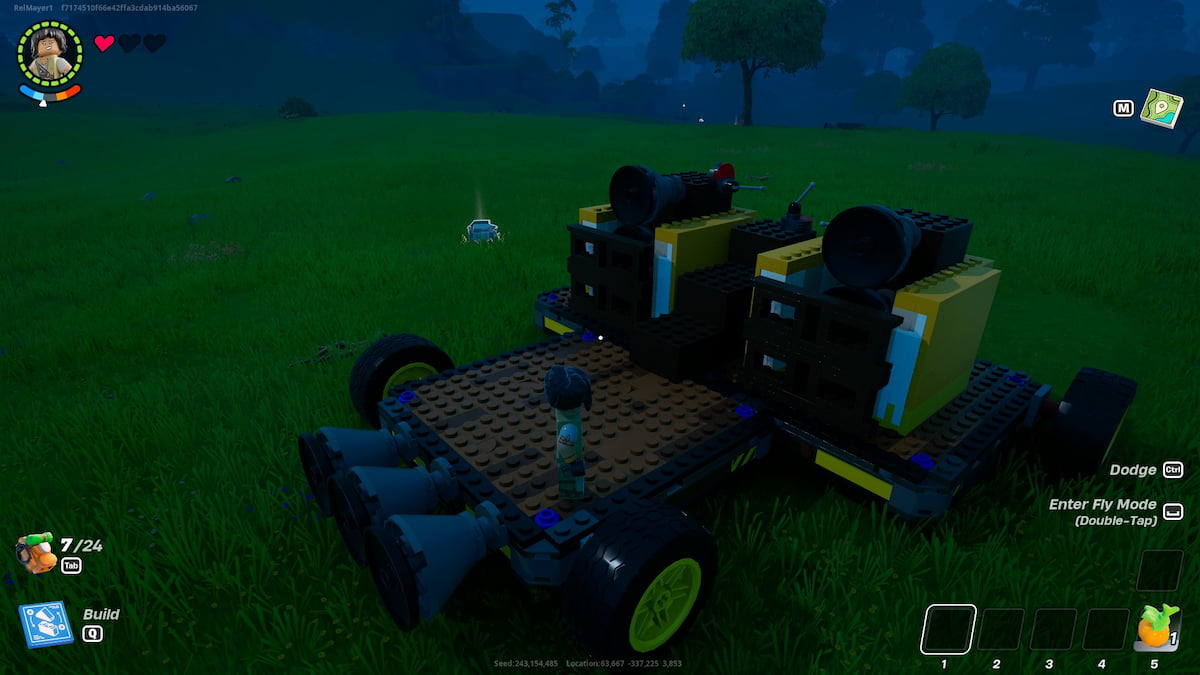 Car that can steer in LEGO Fortnite