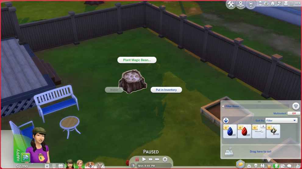 Planting a Magic Bean in Sims 4