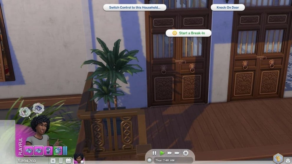 Starting a Break-In in The Sims 4 For Rent