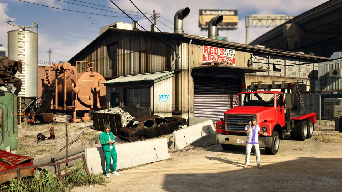 A salvage yard in GTA Online