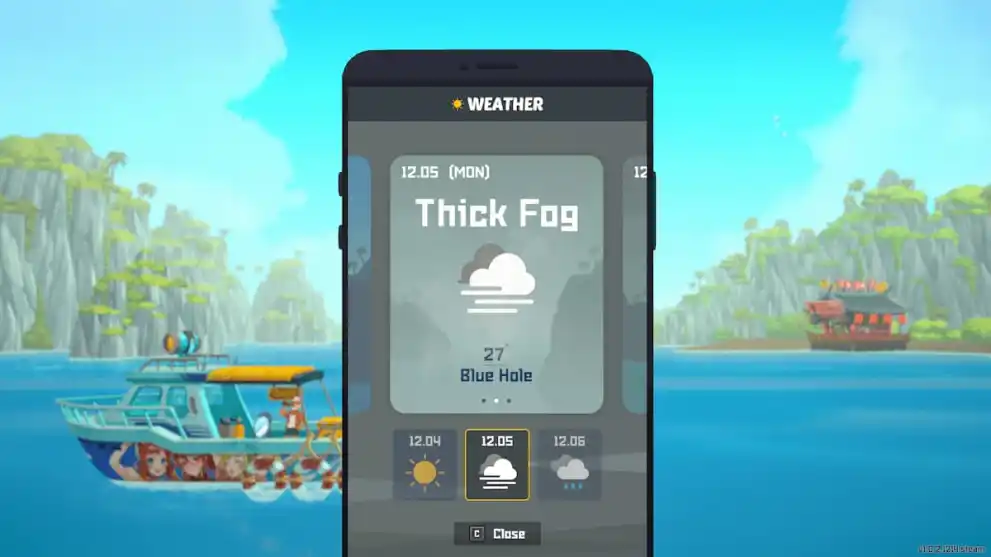 Thick Fog Weather in Dave the Diver