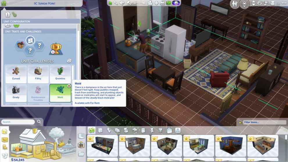 Deactivating mold in Sims 4 For Rent