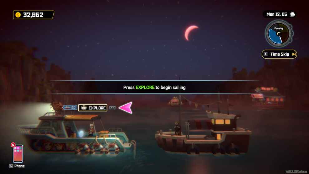 Explore option in Dave the Diver Dredge DLC