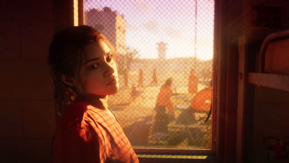 Lucia in a prison yard in GTA 6.