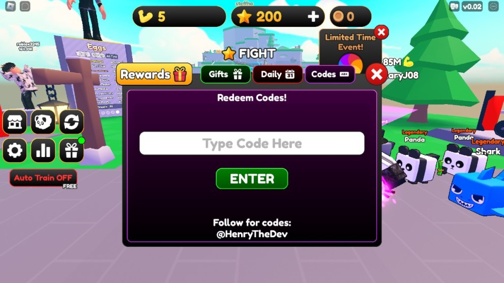 The code redemption screen in King of the World Simulator.