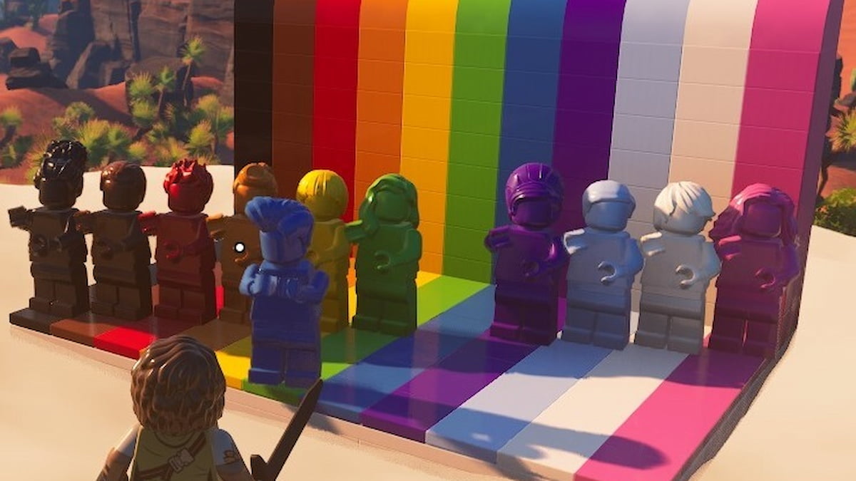 End of the Rainbow cloud in LEGO Fortnite