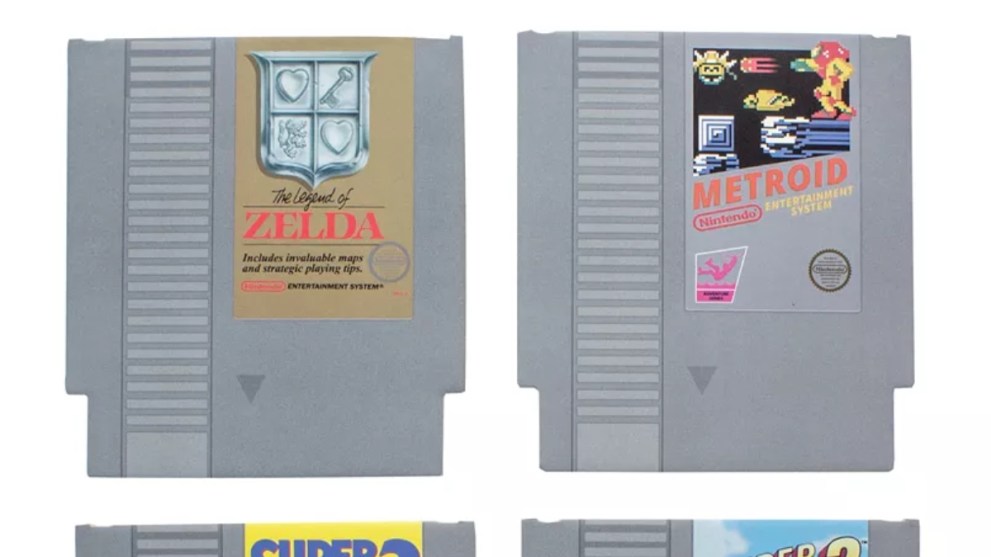 Coasters made to look like NES cartridges