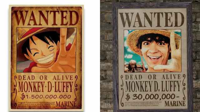 Wanted Posters for One Piece anime and live-action