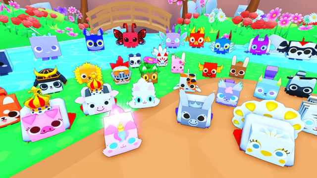 A group of pets in Pet Simulator 99