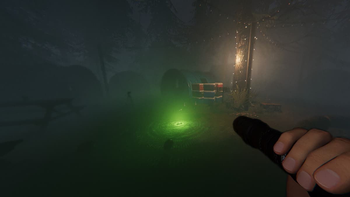 Roaming around with a flashlight in Phasmophobia.