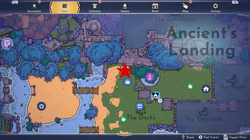 Second Ancient Shere on Eternity Isle Map
