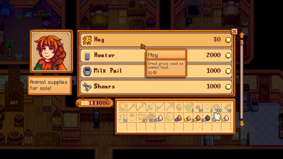 stardew valley supplies shop marnie hay feed animals