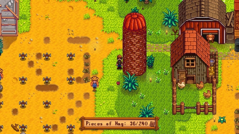 Stardew Valley silo hay feed animals