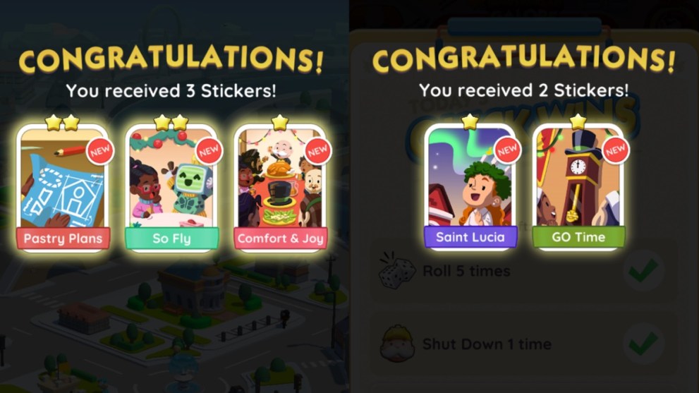 collecting stickers in monopoly go
