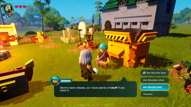 Talk to villager in LEGO Fortnite