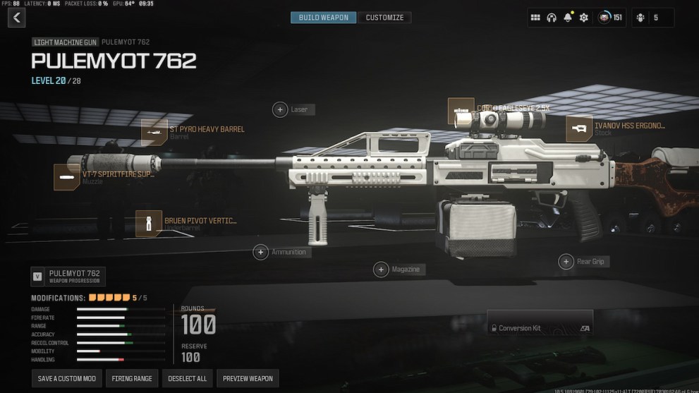 Warzone Pulemyot 762 Loadout