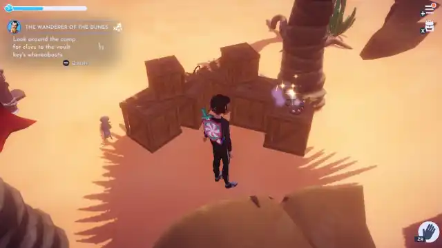Clue near crates in Wanderer of the Dunes