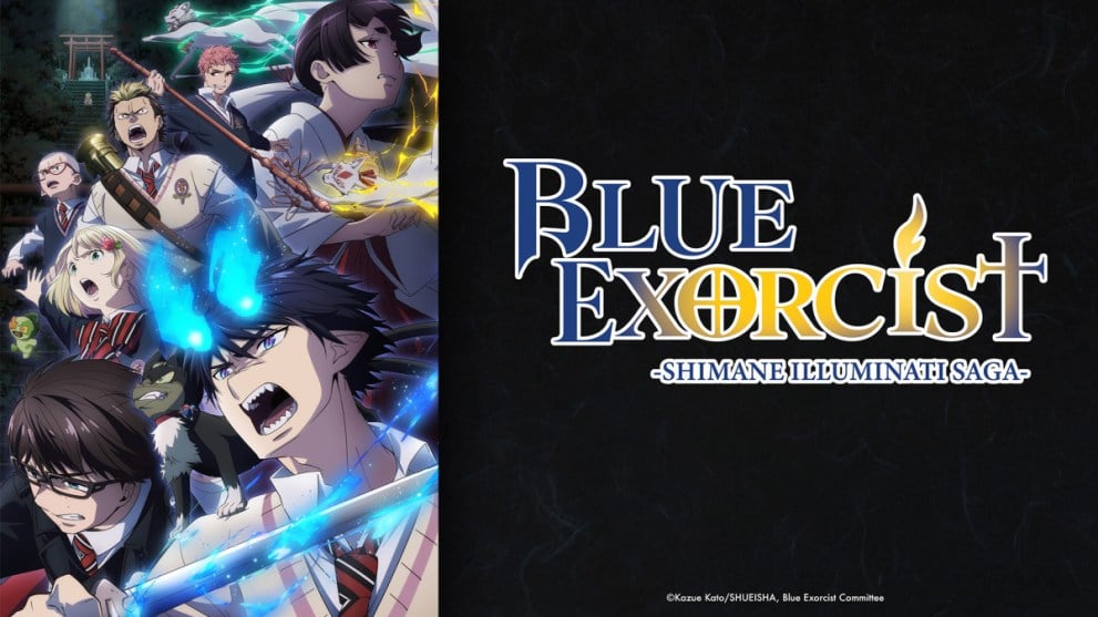 Main Cast Preparing for Battle in Blue Exorcist Shimane Illuminati Saga Key Art