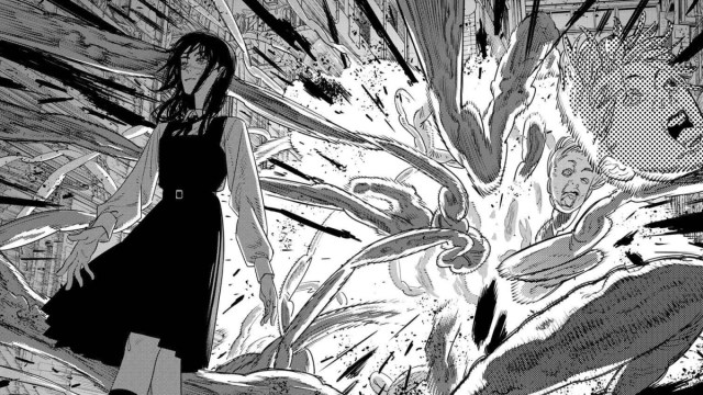 Yoru Walking Away From Exploding Devil in Chainsaw Man Manga