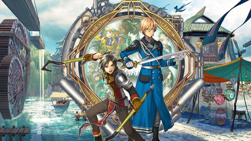Protagonists in Front of Mirror in Eiyuden Chronicle: Hundred Heroes Key Art