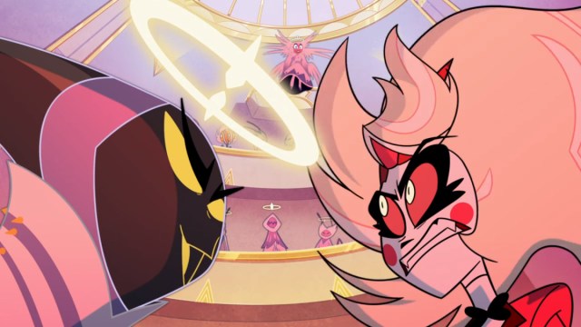 Charlie and Adam Staring Each Other Down in Hazbin Hotel (When Does Hazbin Hotel Episode 7 Come Out? Answered)