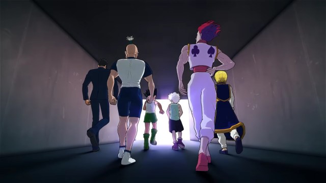 Main Characters Walking Toward Arena Gate in Hunter x Hunter Nen x Impact