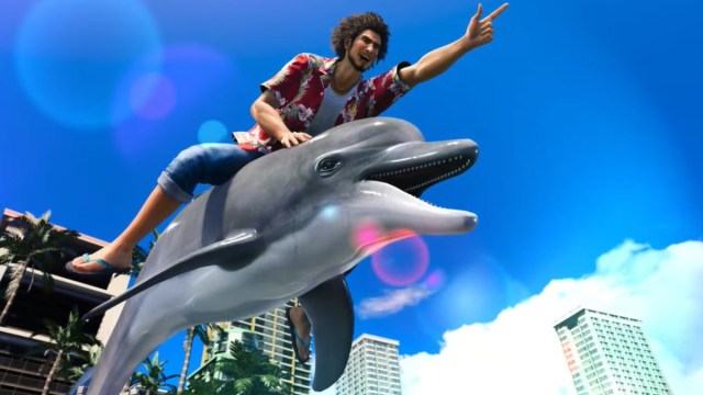 Ichiban Riding a Dolphin in Like a Dragon Infinite Wealth (RPGs releasing in 2024)