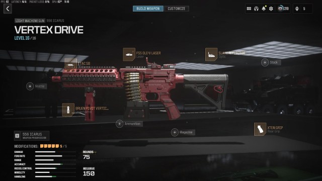 556 Icarus LMG Loadout for MW3