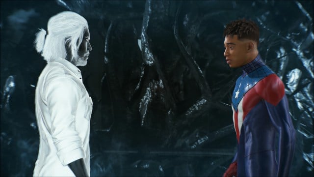 Mr Negative and Miles Morales in Marvel's Spider-Man 2