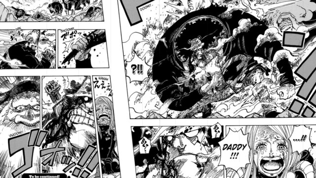 Panels Showing Kuma Preparing Punch for Saturn in One Piece Chapter 1103