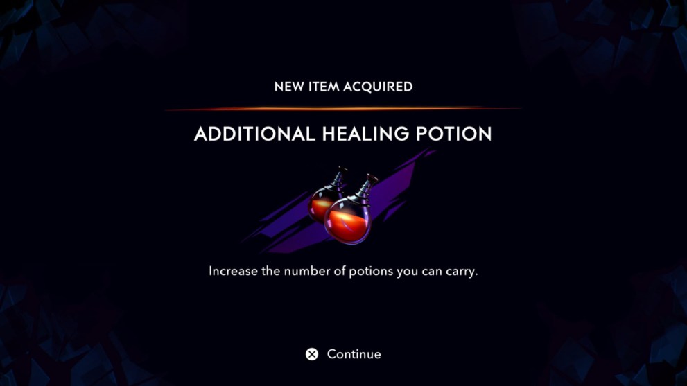 Notification of New Healing Potions Upgrade in Prince of Persia The Lost Crown