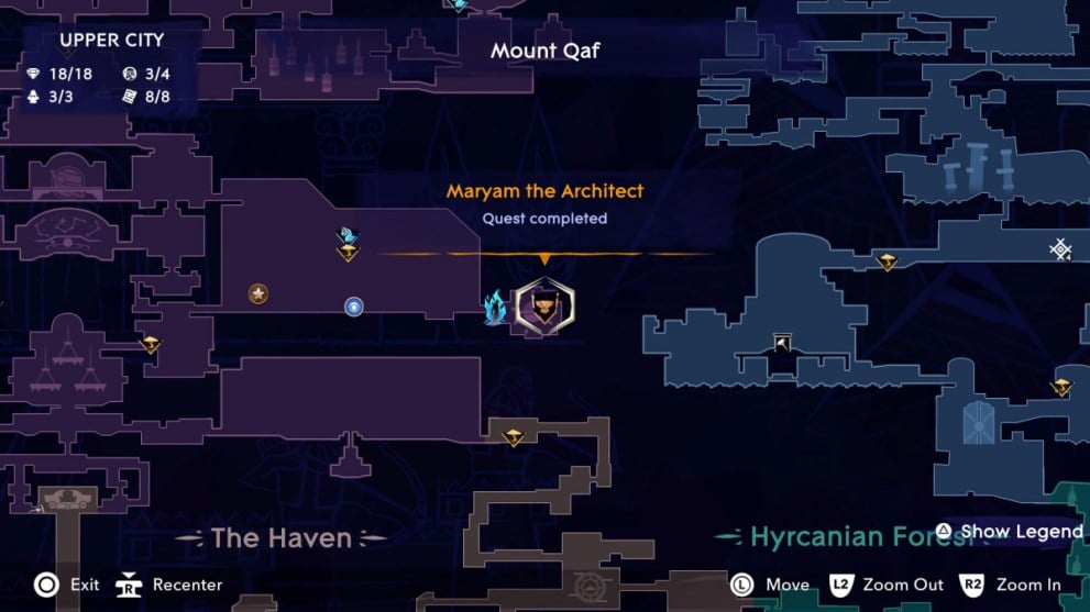 Maryam Location on Map in Prince of Persia The Lost Crown