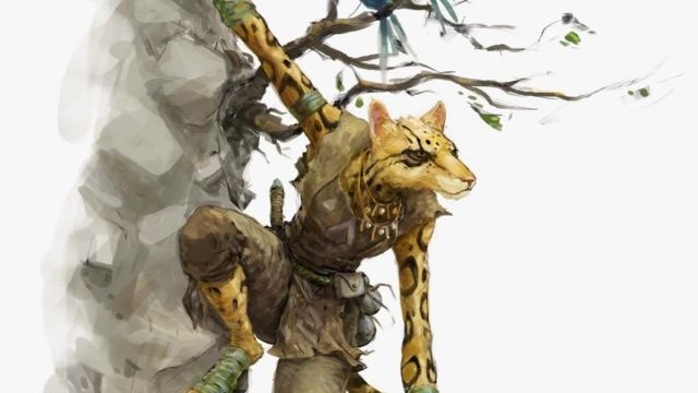 Depiction of a Tabaxi in DND.