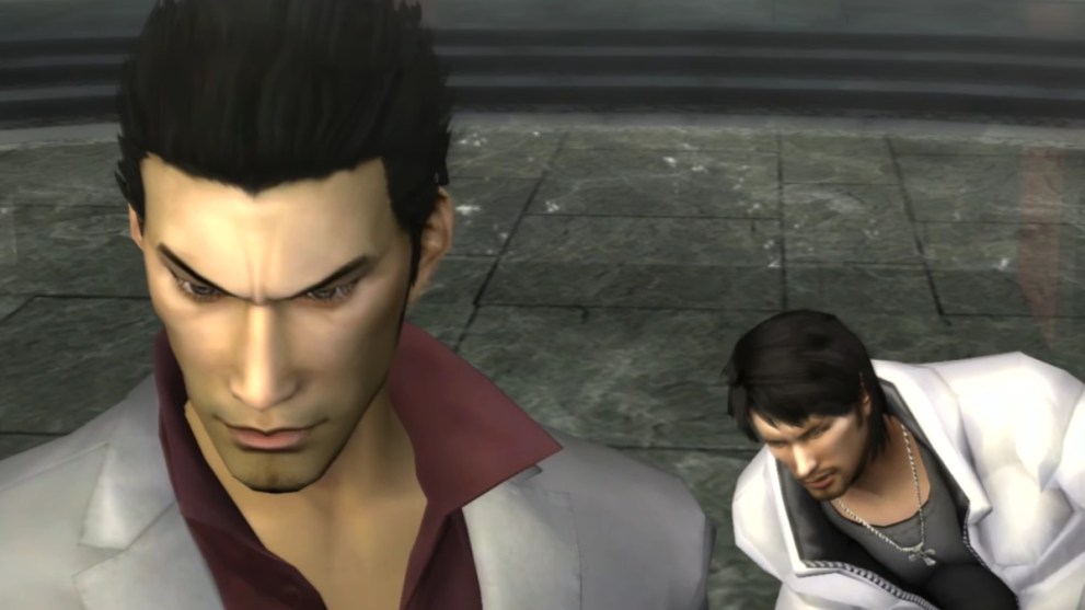 Kiryu Protecting Daigo in Yakuza 2