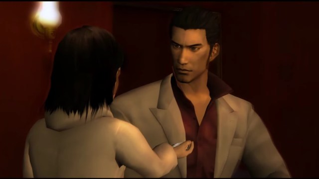 Kiryu Talking to Haruka in Bar in Yakuza