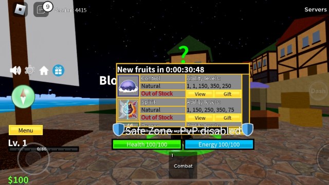 The fruits dealer's stock in Blox Fruits.