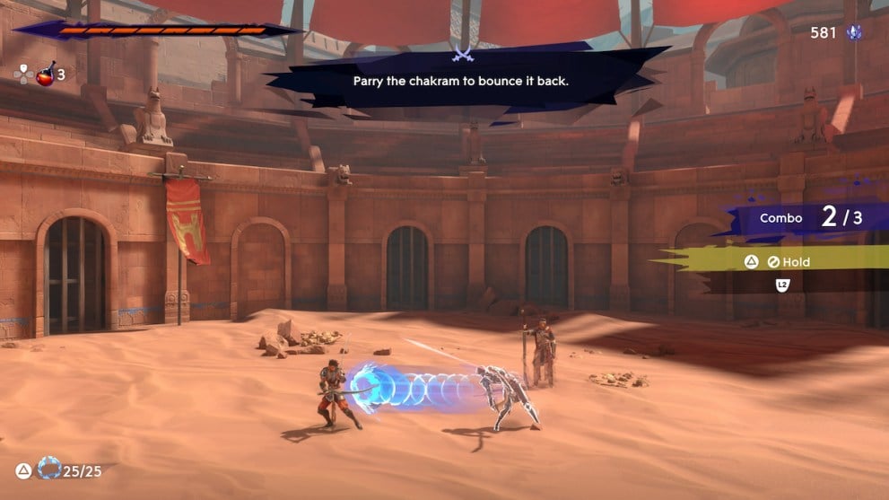 combat tutorial in prince of persia lost crown