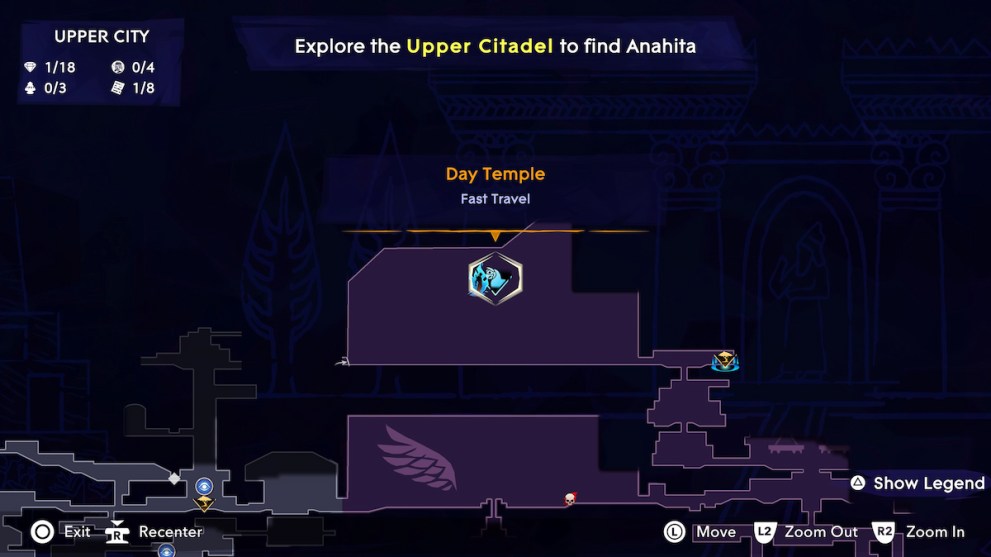 map of day temple fast travel