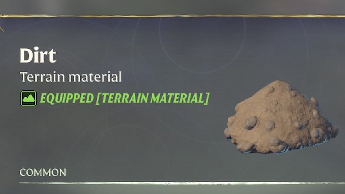 Dirt material in inventory in Enshrouded