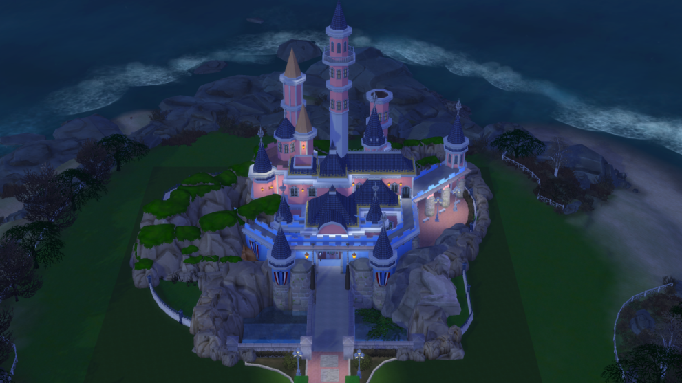 disneyland castle sims 4